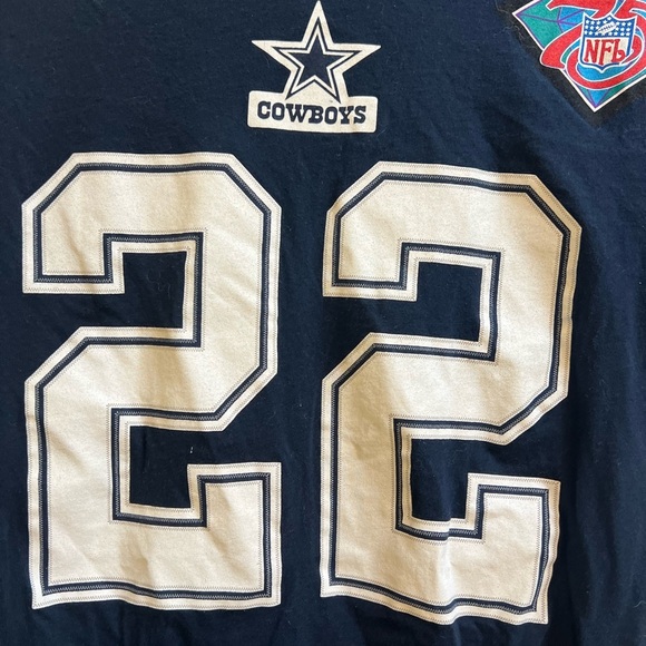 DALLAS COWBOYS 22 EMMETT SMITH women’s t-shirt sz S 75th NFL - Picture 2 of 9